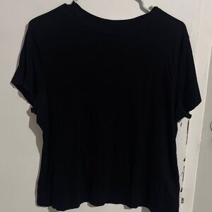 Women's L Target a new day Cotton Modal Short Sleeve Tee Black